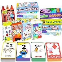 Flash Cards for Toddlers Kids Ultimate Set Bundle ~ 12 Packs of Flashcards (ABC Flash Cards; Colors and Shapes, Numbers; Addition; First Words; Bonus Reward Stickers)
