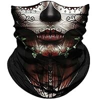 Obacle Skull Face Mask for Women Dust Wind Sun Protection Rave Festival Riding