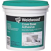 DAP 7079825053, 1-Quart 25053 Weldwood Cove Base Adhesive, White, 32 Fl Oz