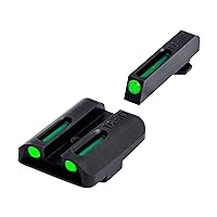 TFO Tritium & Fiber-Optic Handgun Sight | Snag-Resistant Front & Rear Bright Night Sights, Compatible with Glock Handguns
