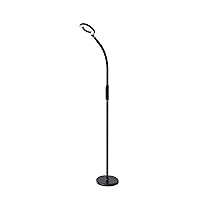Daylight Company Multiplex - 3-in-1 Lamp Floor Lamp, Clamp Table LED Eye Care 95+ CRI, Reading Bedroom Multi 5 Step Dimmer, 3 Colour Black (UN8020)