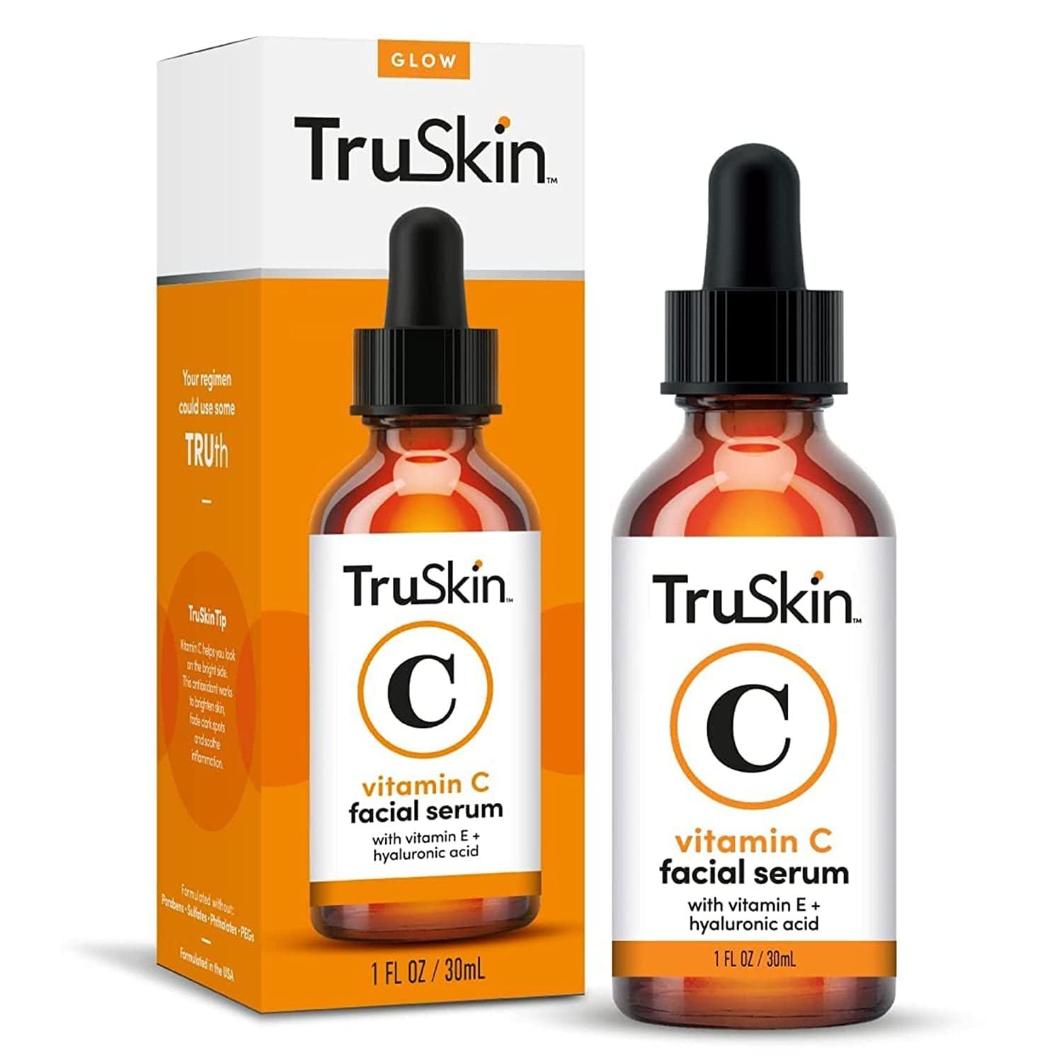 TruSkin Vitamin C Serum & Liquid Exfoliant Duo – Vitamin C Face Serum 1oz & AHA, BHA, PHA Liquid Exfoliant 4.2oz for Brighter, Smoother Skin – Even Skin Tone & Texture, Improve Fine Lines & Wrinkles
