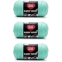 Red Heart Super Saver Aruba Sea Yarn - 3 Pack of 198g/7oz - Acrylic - 4 Medium (Worsted) - 364 Yards - Knitting/Crochet