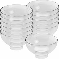 Smarty Had A Party Elegant Clear Round Plastic Mini Bowls - 2.65 oz. - Perfect for Desserts & Appetizers - Pack of 12