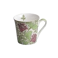 Euro Style Cup Ceramic Coffee Mugs China England Bone Tea Cup Saucer Set For Breakfast Afternoon Tea (Color : Green, Size : 370ml)