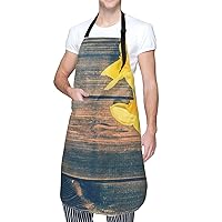 Branch Covered With Snow Printed Waterproof Apron With Adjustable Neck Strap Kitchen Apron Chef Bib For Women Men