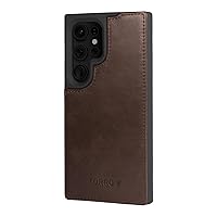 TORRO Case Compatible with Samsung Galaxy S24 Ultra 5G – Premium Leather Bumper Case (Dark Brown)