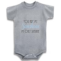 Baby Tee Time Gray Crew Neck Baby Boys' You are My Sunshine One Piece