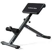 MENCIRO Roman Chair Hyperextension Bench - 40 Degree 5 Levels Adjustable Roman Chair Back Extension for Home Gym Abdominal Workout Exercise