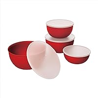 KitchenAid Prep Bowls with Lids, Set of 4, Empire Red 2