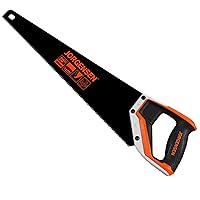 JORGENSEN 20 Inch Black Coated Pro Hand Saw, 11 TPI Fine-Cut Ergonomic Non-Slip Aluminum Ultrasonic Welding Handle for Sawing, Trimming, Gardening, Woodworking, Drywall, Plastic Pipes
