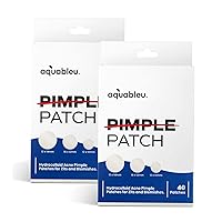 Acne Pimple Patch - 40 Hydrocolloid Patches in 3 x Sizes [12x10mm + 16x12mm + 10x14mm] - For Zits & Blemishes - Quick & Effective, Blemish Cover - Discreet and Invisible Patches (Pack of 2)