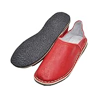 Moroccan Slippers Size 40 - Genuine Leather and Rubber Sole - Handmade from the Best Artisans of Marrakech - Comfortable and Robust for Indoor or Outdoor Use