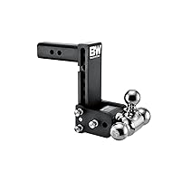 Tow & Stow Adjustable Trailer Hitch Ball Mount - Fits 2