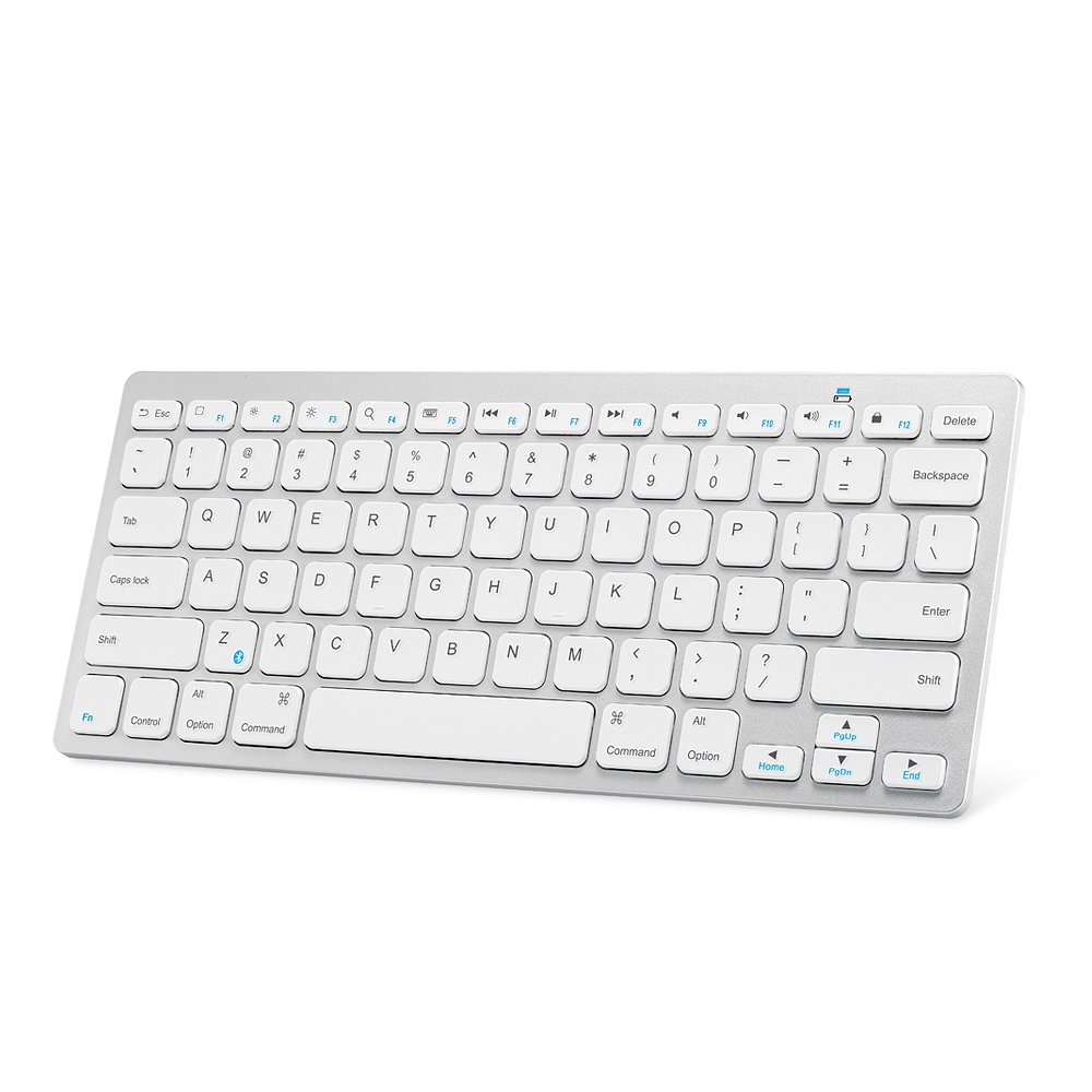 Anker(r) Ultra - Slim Bluetooth Wireless Keyboard iOS/Android/Mac/Windows compatible, whites