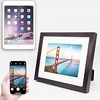 iPad Picture Frame,iPad Holder,Turn the iPad into a WIFI Cloud Digital Photo Frame,Perfect Visual and Interactive Experience,Wall&Tabletop Picture Frame for Home or Office,Fits for 9.7 in iPad (Brown)