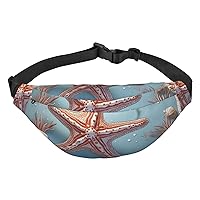 Shell Starfish Fanny Pack for Men Women Crossbody Bags Fashion Waist Bag Chest Bag Adjustable Belt Bag