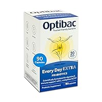 Optibac Probiotics Every Day Extra - High Strength Vegan Probiotic Supplement to Support Digestive & Immune Health, 20 Billion CFU - 90 Capsules