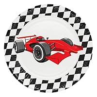 44777 Speed Racing Car Paper Plates for Parties and Birthdays Formula Racing Car Pack of 8