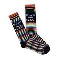 K. Bell Men's Fun Pride Crew Socks-1 Pairs-Cool & Empowering Novelty Fashion Gifts
