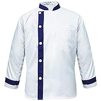 Designed TL-05 Men's White Chef Jacket Multi Colour in Trim Chef Coat