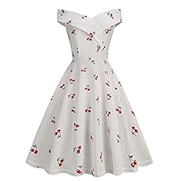 1950s Dresses for Women Vintage Rockabilly Retro Sleeveless V Neck Midi Dress Cocktail Party Evening Prom Gown