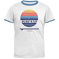Surf's Up Mavericks California Mens Ringer T Shirt