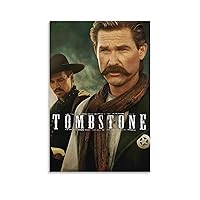 Great Classic Western Movie - Tombstone - Movie Poster Canvas Painting Wall Art Poster for Bedroom Living Room Decor 12x18inch(30x45cm)