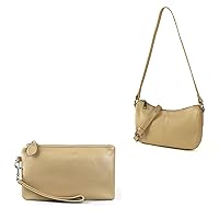befen Tan Clutch Wristlet Wallet Purse with Small 90s Y2K Shoulder Crossbody Bags for Women