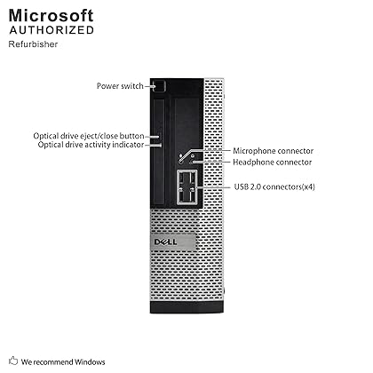 DELL Optiplex 990 SFF Flagship Premium Business Desktop Computer (Intel Quad-Core i5-2400 up to 3.4GHz, 16GB RAM, 2TB HDD, DVD, WiFi, VGA, DisplayPort, Windows 10 Professional) (Renewed)']