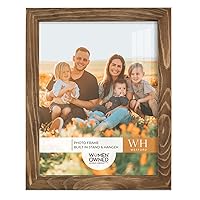 Renditions Gallery 8x10 inch Picture Frame Walnut Wood Grain Frame, High-end Modern Style, Made of Solid Wood and High Definition Glass for Wall and Tabletop Photo Display