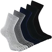Toe Socks for Men Women Ankle/Crew Running Socks Cotton Breathable Five  Finger Socks