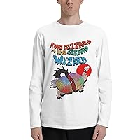 Rock Band T Shirts King Gizzard and Lizard Wizard Mens Cotton Crew Neck Tee Long Sleeve Shirts White