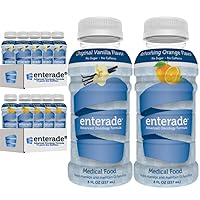 enterade AO 24 Bottles Orange and Vanilla Bundle, Specially Formulated to Reduce Treatment GI Side Effects, 8oz Orange (1 Pack of 12) + 8oz Vanilla (1 Pack of 12)