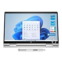 HP 2023 Envy x360 Laptop, 2-in-1 14 inch FHD Touch-Screen Display, 10 Core Intel Core i5 1335U, 8GB RAM, 1TB SSD, Intel Iris Xe Graphics, Pen, Fingerprint, Windows 11, Natural Silver, W/GaLiMu