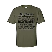 Men's Funny My Daughter Allowed 3 Friends The Father, Son, and Holy Spirit Short Sleeve T-Shirt