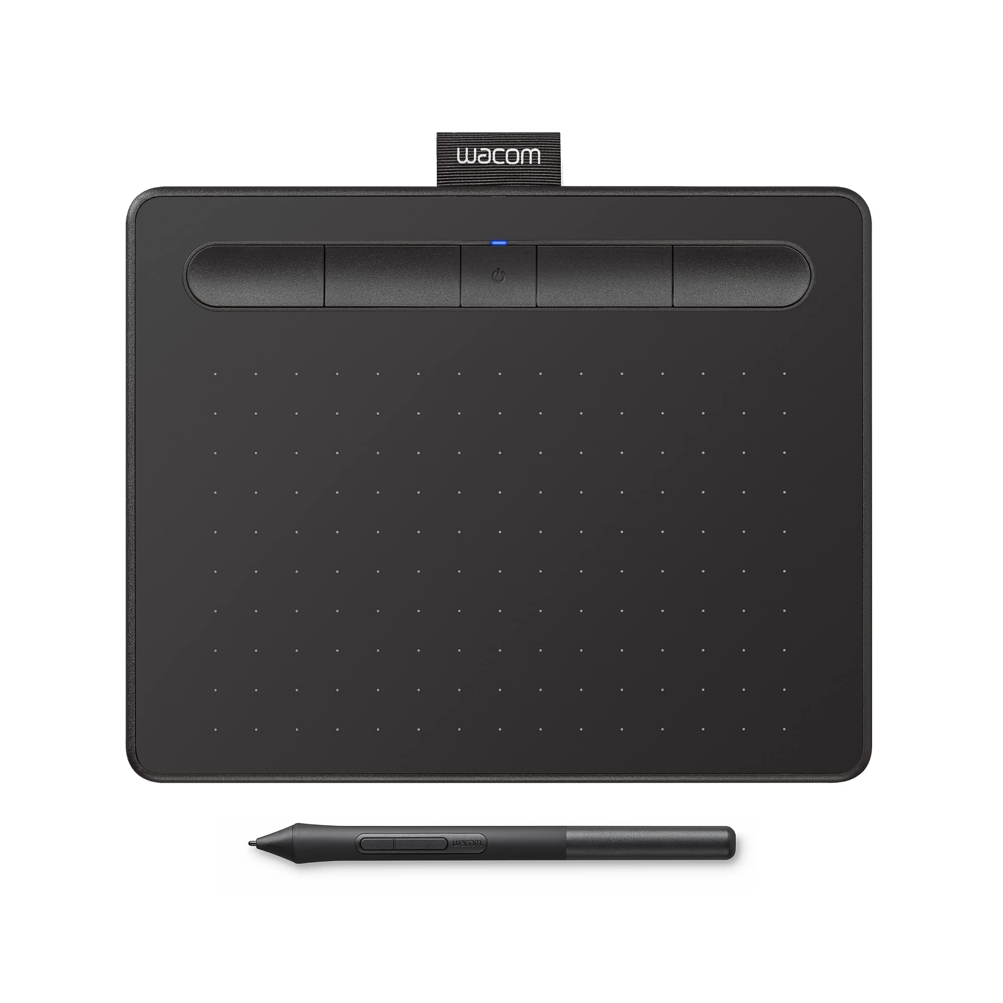 Wacom Intuos Small Bluetooth Graphics Drawing Tablet, 4 Customizable ExpressKeys, Portable for Teachers, Students and Creators, Compatible with Chromebook Mac OS Android and Windows - Black