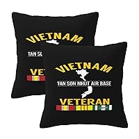 Tan Son Nhut Air Base Vietnam Veteran Squarethrow Pillows Covers Soft Cushion Cover for Bedroom Sofa Living Room 18