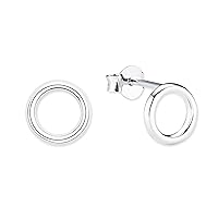 s.Oliver 2021807 Women's Stud Earrings 925 Sterling Silver 0.8 cm Silver Comes in Jewellery Gift Box