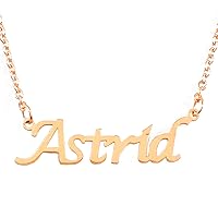 Astrid Name Necklace 18ct Gold Plated Personalized Dainty Necklace - Jewelry Gift Women, Girlfriend, Mother, Sister, Friend, Gift Bag & Box