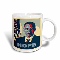 3dRose President Barack Obama in Hope Pop Art Mug, 11 oz