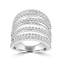 4.46 ct Ladies Round Cut Diamond Anniversary Wedding Band Ring in Platinum