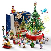 Christmas Tree Building Blocks Kits Party Set 601164 for Kids with Music Box Led Light Kit DIY Birthday Gift for Kids Boys Girls，2022 New（870 Pieces）