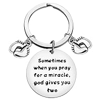 Mom to Be Gift Keychain Pregnancy Announcement Gift Twin Mom Gift New Mom Gift Twin Mom Jewelry First Time Mom Gift Pregnant Mom Jewelry Baby Announcement Gifts