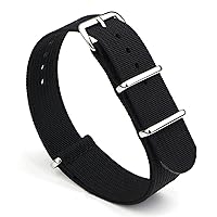 Premium Military Ballistic Ribbed Nylon Watch Band 18mm 20mm 22mm Replacement Watch Straps for Men