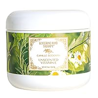 Camille Beckman Glycerine Hand Therapy Cream, Vitamin E Unscented, 8 Ounce