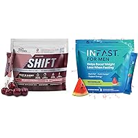 Real Ketones Intermittent Fasting Drink Mix Bundle for Weight Loss Support Black Cherry Shift Electrolytes & Intermittent Fasting Electrolytes for Men with BHB Exogenous Ketones (30 Count Each)