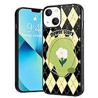 QISHANG Designed for iPhone XR,Shockproof Anti-Scratch Protective Cover Soft TPU Hard Back Vintage Flower Diamond Rhombus Pattern Slim Compatible with iPhone XR Case for Boys Girls Women Kids