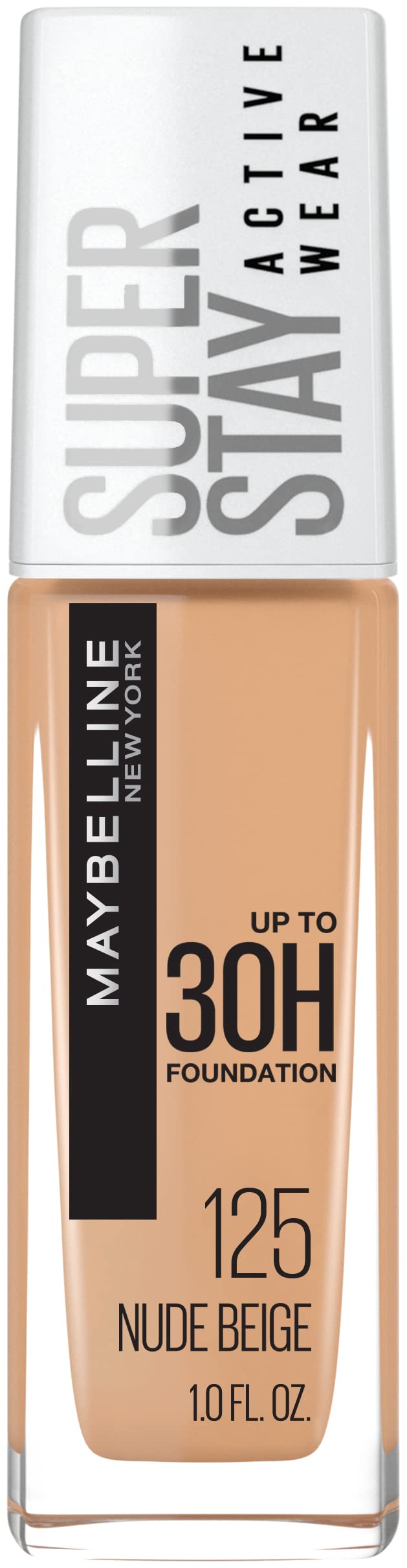 Maybelline New York Super Stay Full Coverage Liquid Foundation Active Wear Makeup, Up to 30Hr Wear, Transfer, Sweat & Water Resistant, Matte Finish, Nude Beige, 1 Count