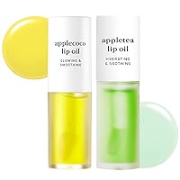 NOONI Applecoco Lip Oil + Appletea Lip Oil Bundle | Skincare, Vegan, Cruelty-free, PETA Certified, Paraben-free, Mineral-Oil free